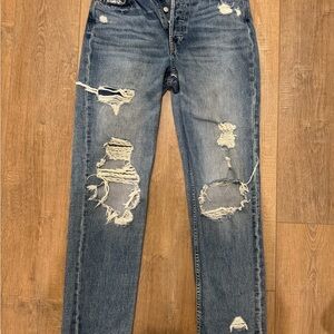 GAP Blue Distressed Boyfriend Jeans